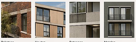 Beeldvariaties op materiaal en fronttype